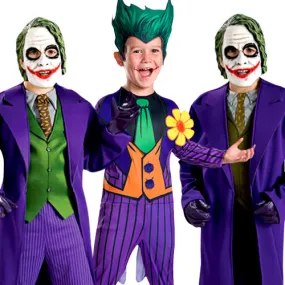 Licensed Joker Boys Halloween Fancy Dress Costumes