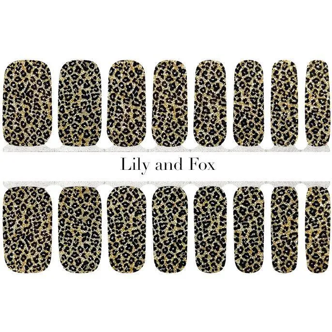 Lily and Fox - Nail Wrap - Cheetah Sparkle