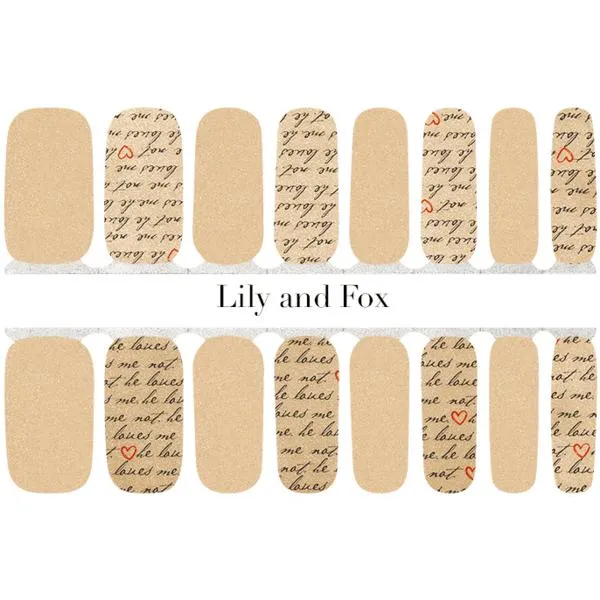 Lily and Fox - Nail Wrap - Dearest Love