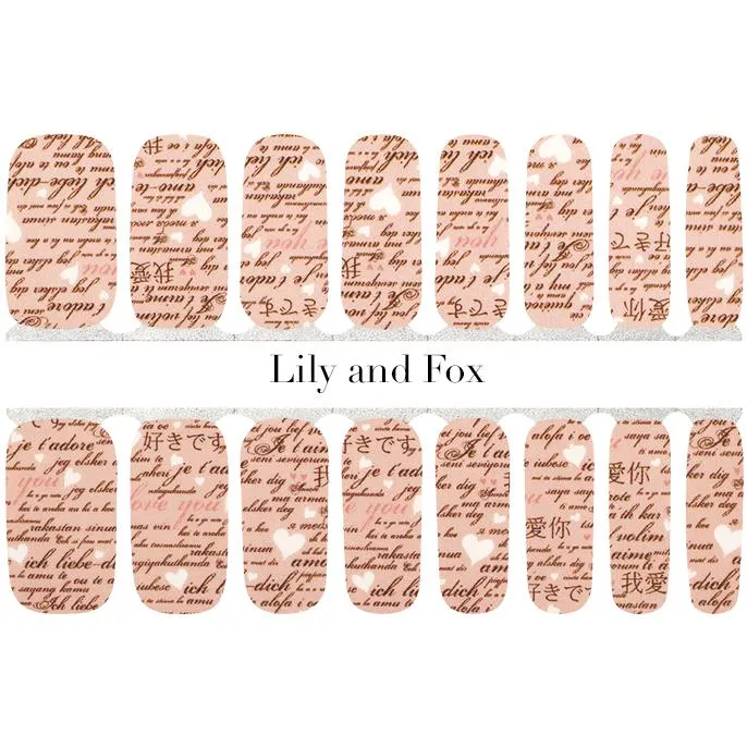 Lily And Fox - Nail Wrap - Love Scrolls