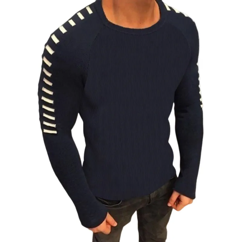 Long-sleeved Crewneck Knitted Sweater