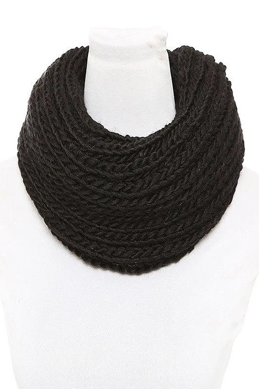 Loose Knit Infinity Winter Scarf