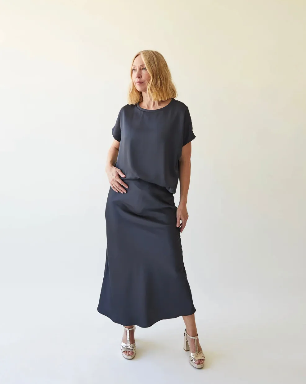 Maeve | Gun Metal Skirt