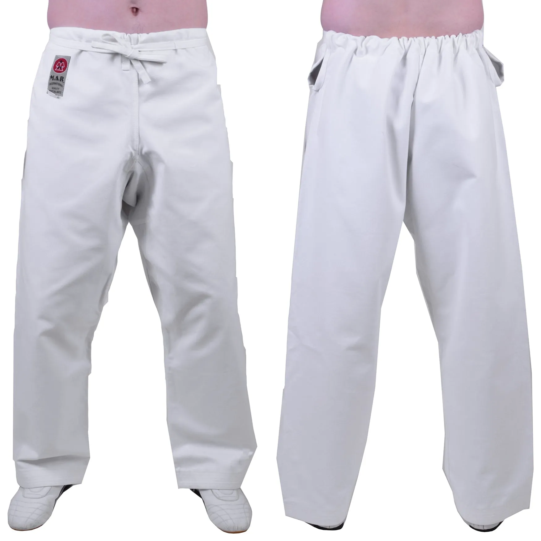 MAR-020C | 14oz White Traditional Karate Trousers