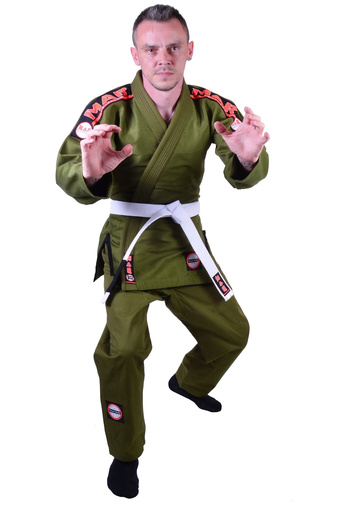 MAR-061E | Olive Green Brazilian Jiu-Jitsu Uniform