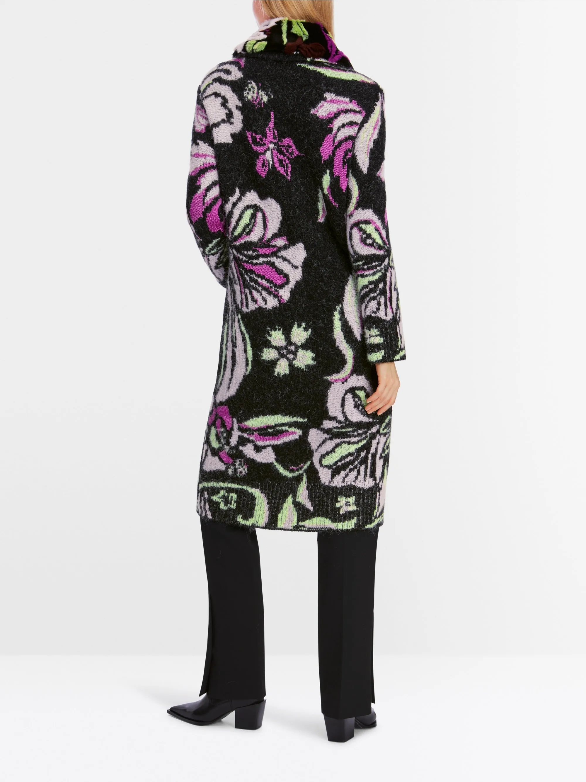 Marc Cain Knit Coat Floral Print