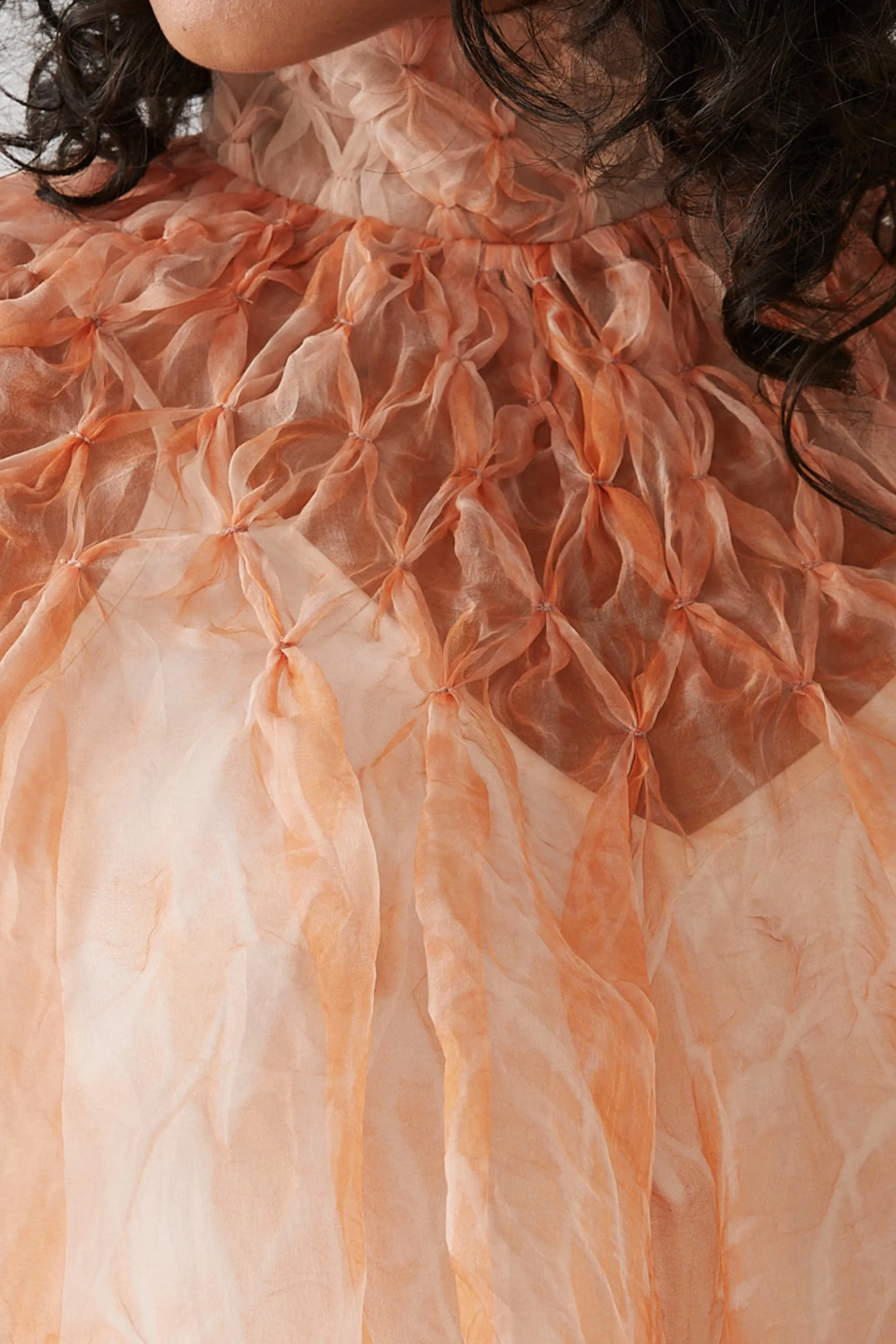 MASTANI ORGANZA CAPE - SHERBET PRINT