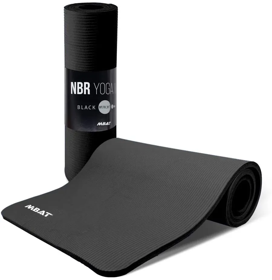 MBAT Yoga Mat Non-Slip, NBR Material Eco Friendly Fitness Exercise Mat with Carrying Strap, Pro Yoga Mats for Women, Workout Mats for Home and Floor Exercises