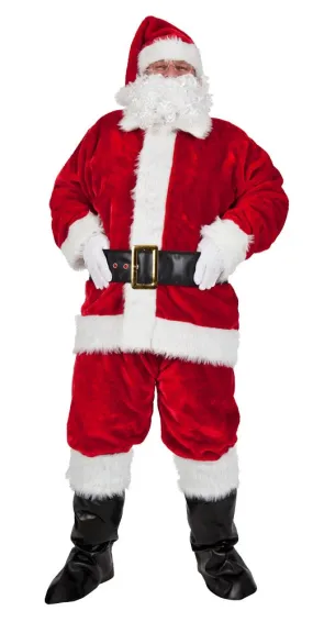 Men's Deluxe Regal Santa Claus Plush Father Christmas Costume