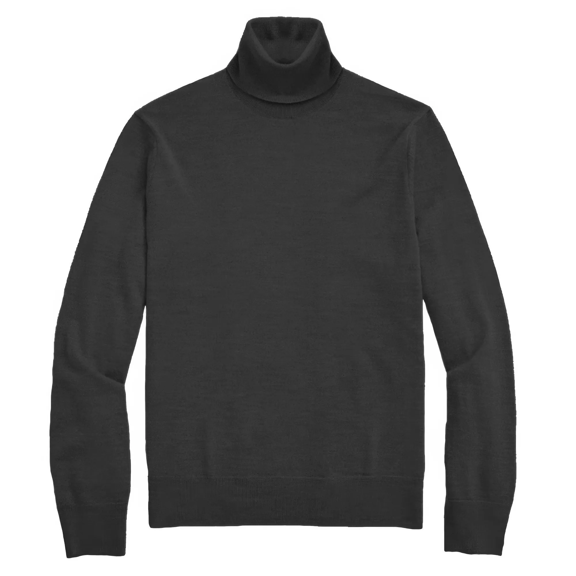 Mens Solid Turtleneck Sweater