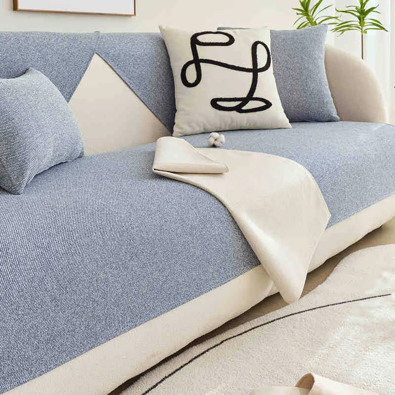 Minimalism Cotton Linen Non-Slip Sofa/Couch Cover