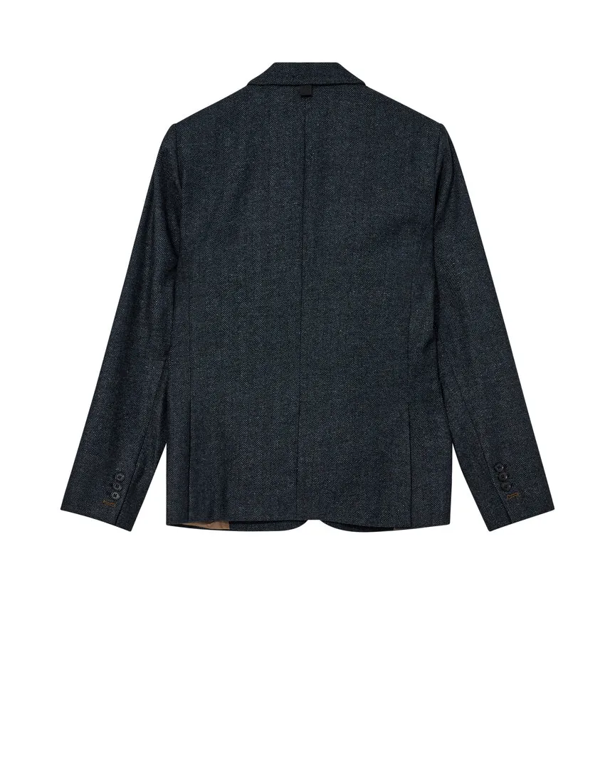 MMG Mason Herringbone Blazer Blå