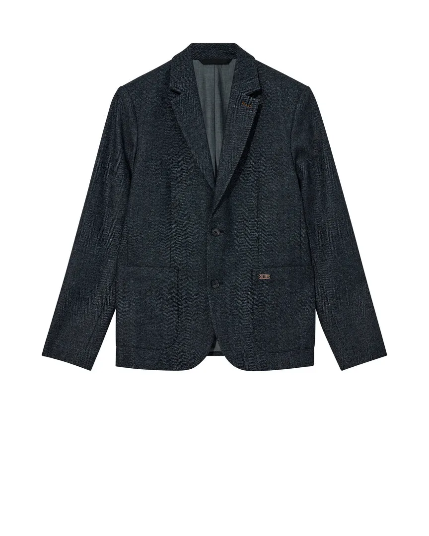 MMG Mason Herringbone Blazer Blå