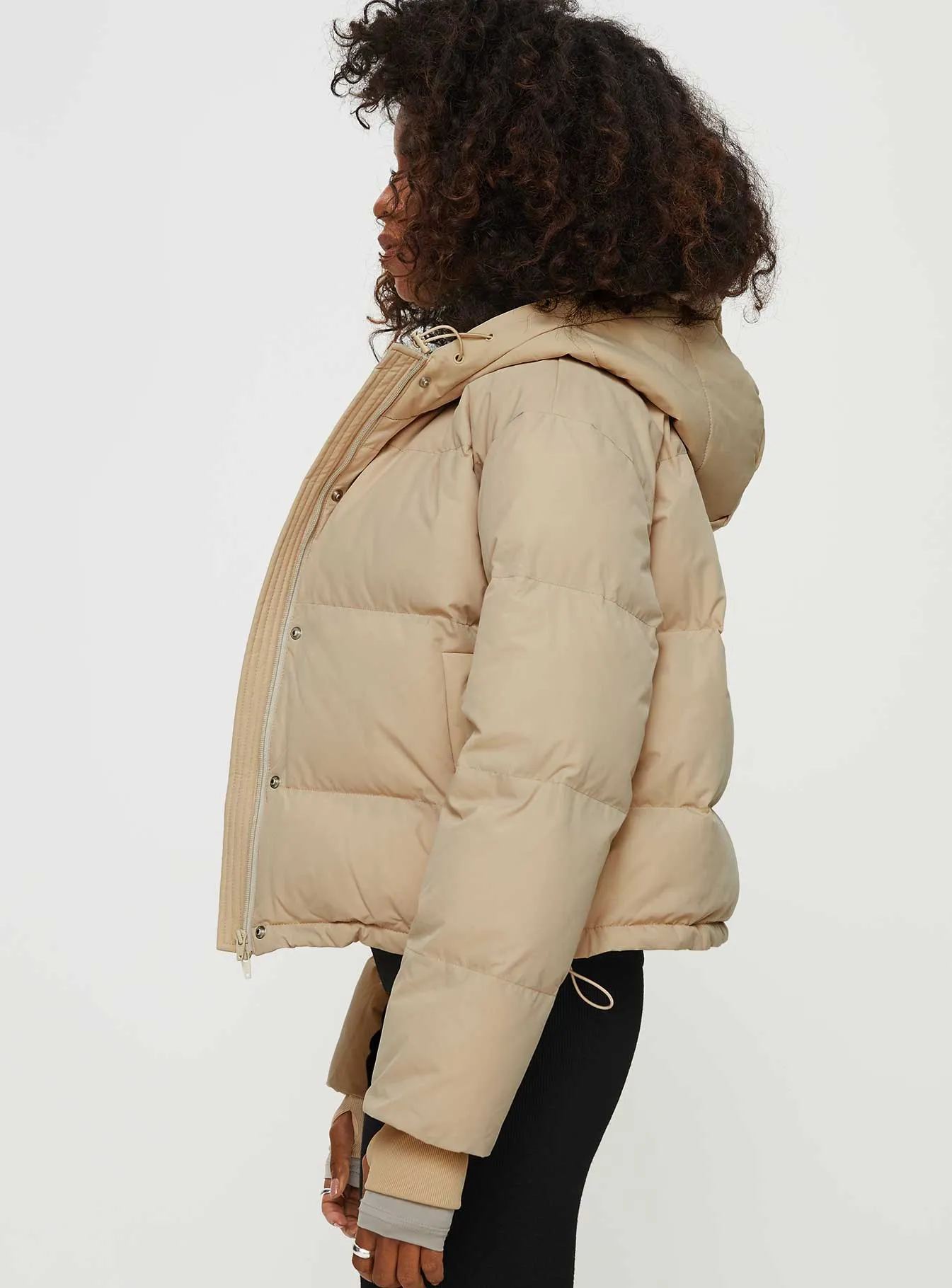 Morrie Hooded Puffer Jacket Latte