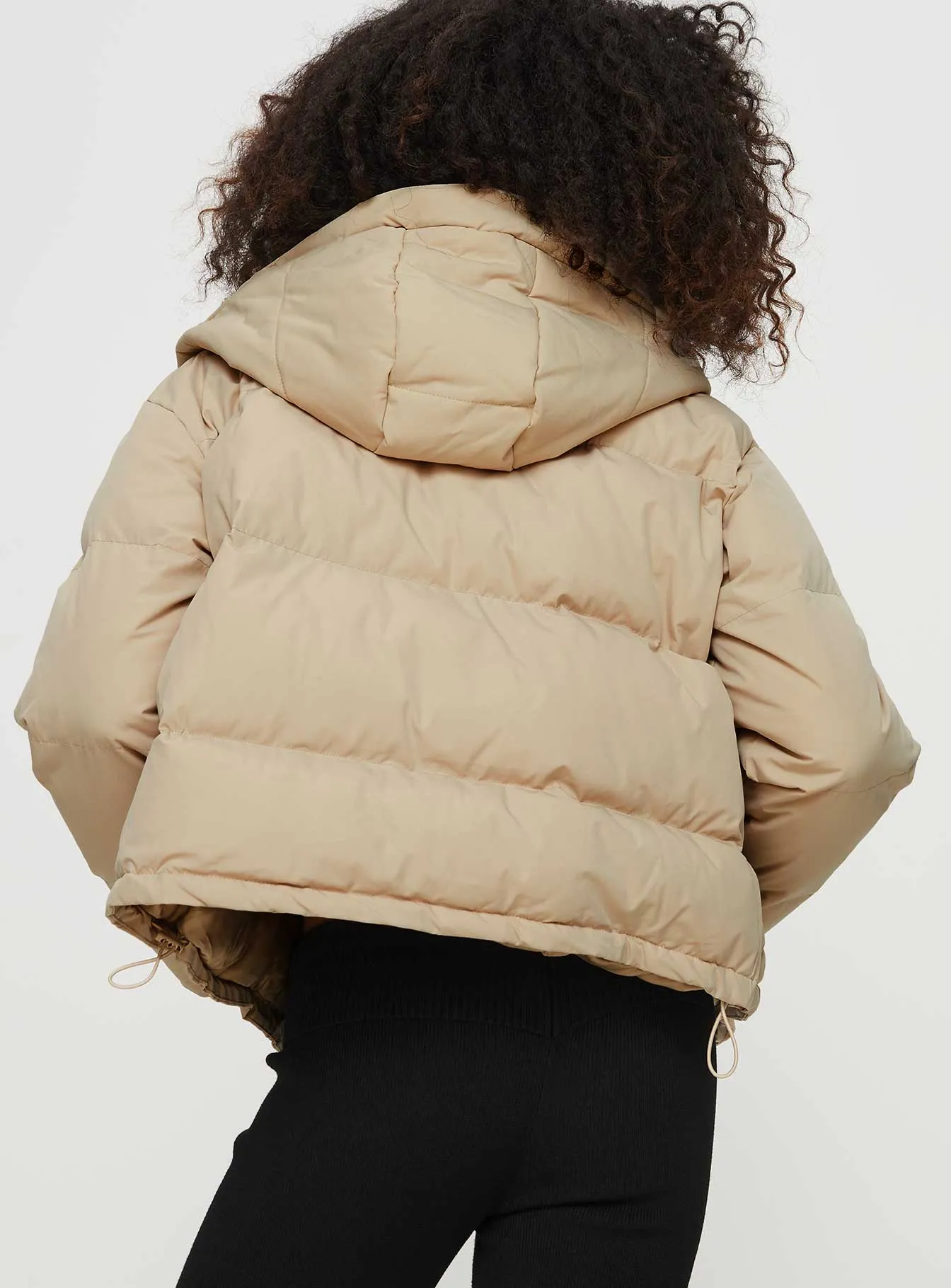 Morrie Hooded Puffer Jacket Latte