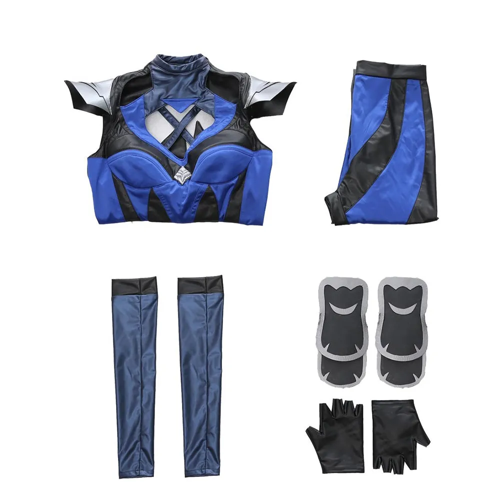 Mortal Kombat 11 Kitana Outfit Halloween Carnival Suit Cospaly Costume