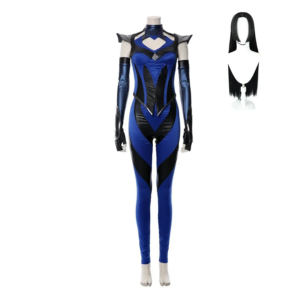 Mortal Kombat 11 Kitana Outfit Halloween Carnival Suit Cospaly Costume