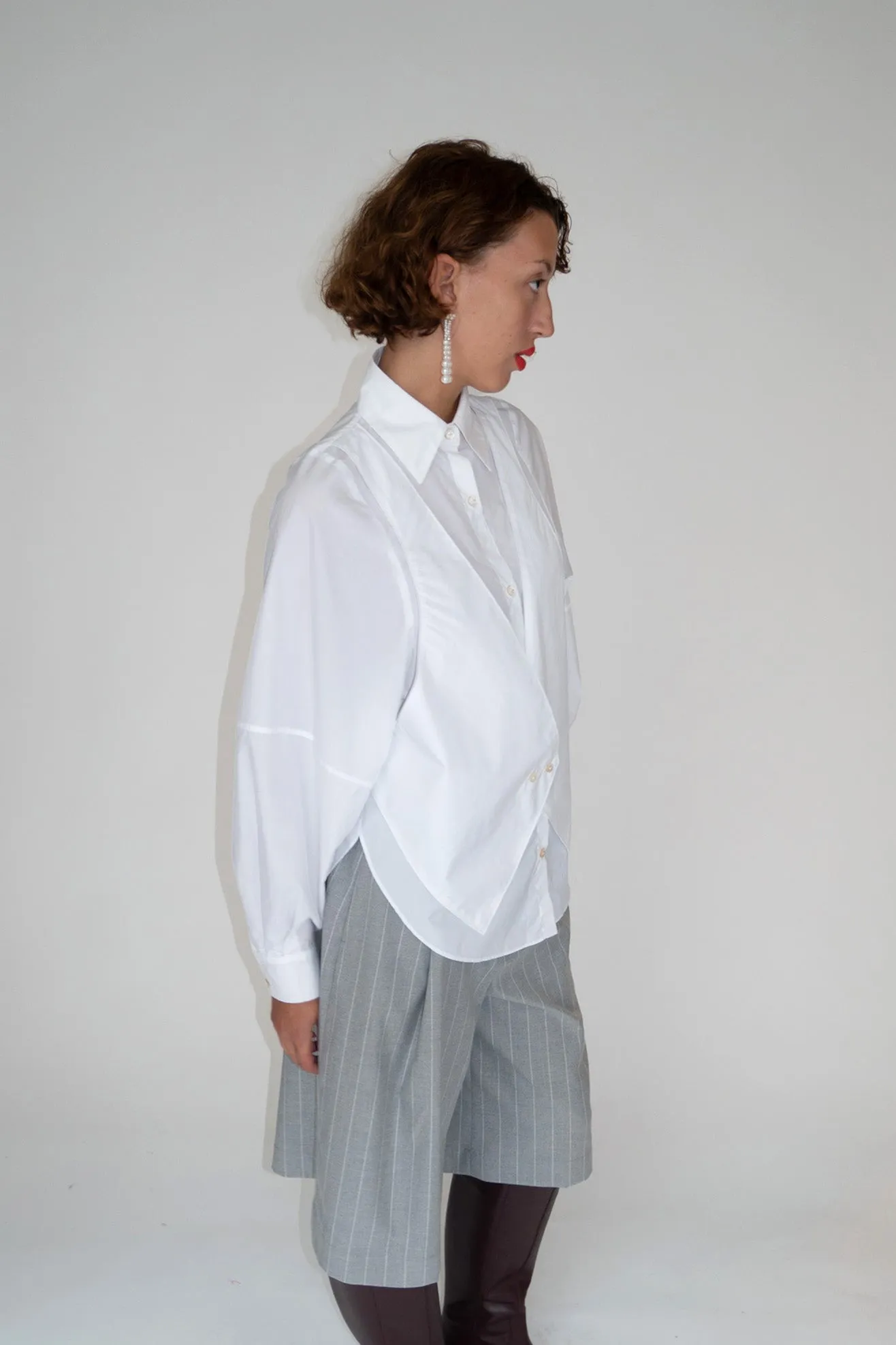 MR. LARKIN, Roberta Vest Shirt, White