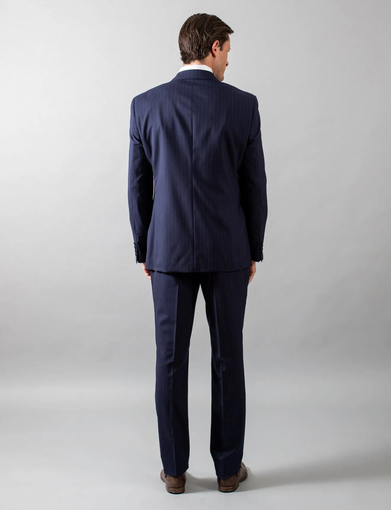 Navy Pinstripe Suit Jacket