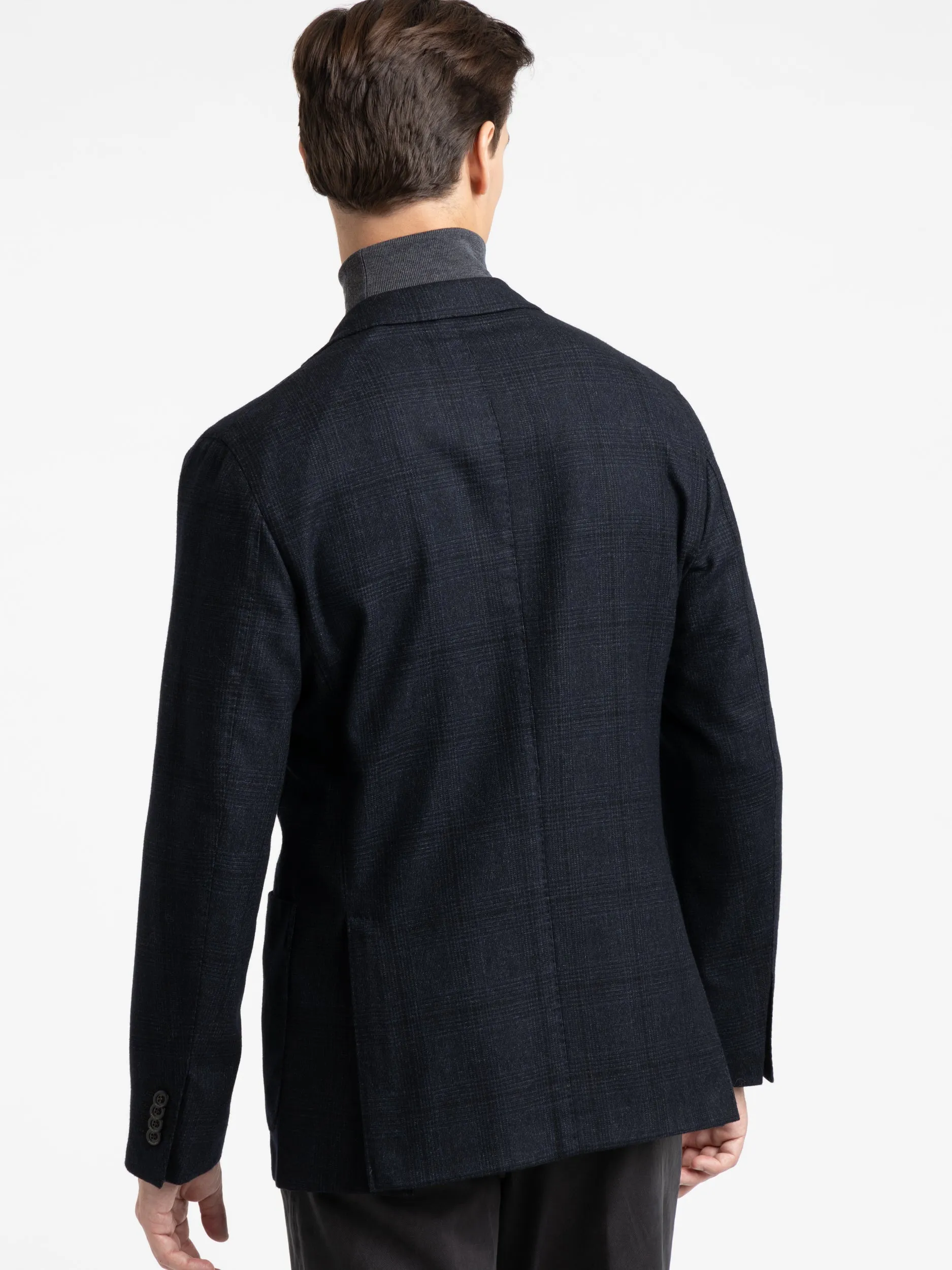 Navy Plaid K-Jacket