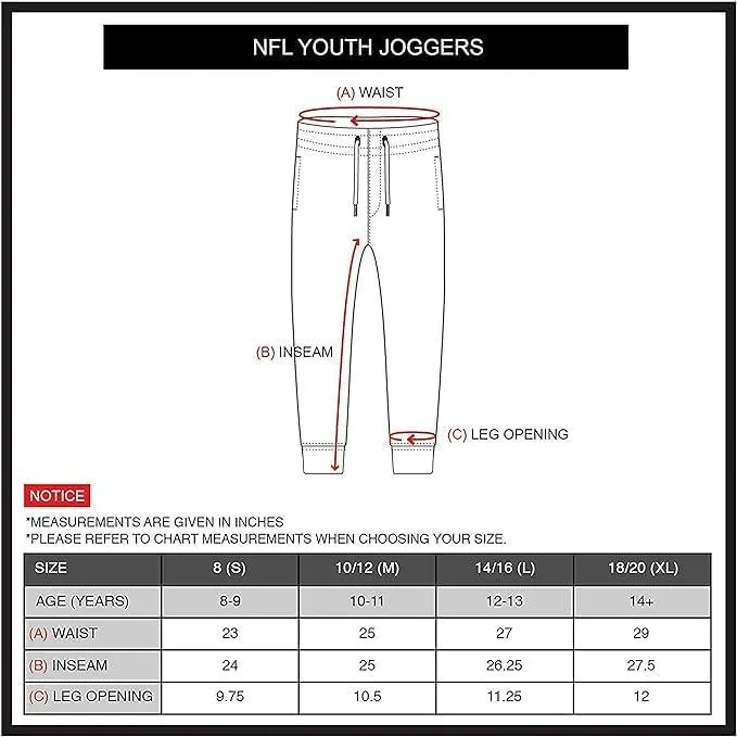 NFL Official Youth Super Soft Supreme Jogger Sweatpants|Cincinnati Bengals