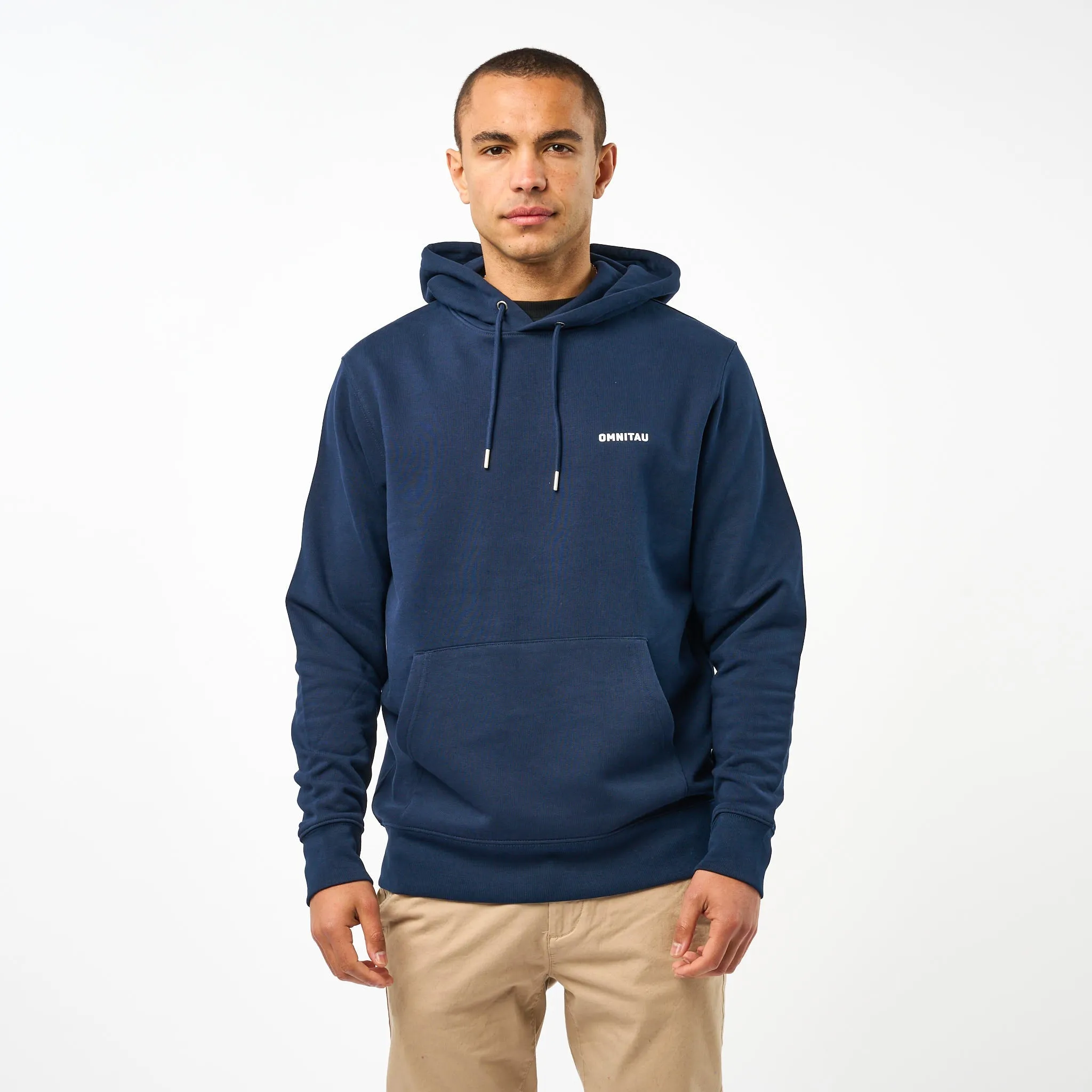 Omnitau Men's Muir Organic Cotton Medium Fit Hoodie - Navy