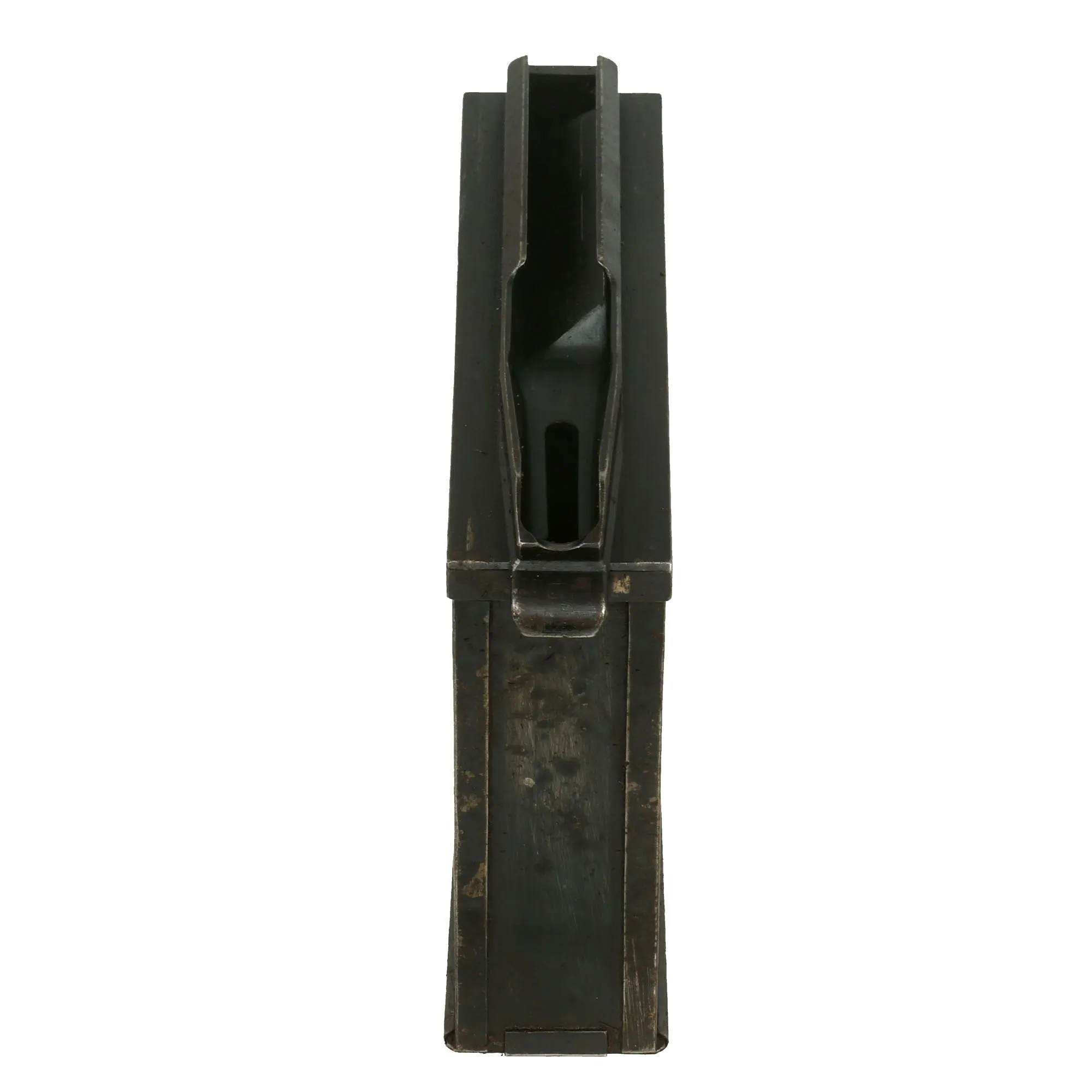 Original Finnish WWII Lahti L-39 Anti-Tank Rifle Magazines in Original Shrapnel-Damaged Carrying Case