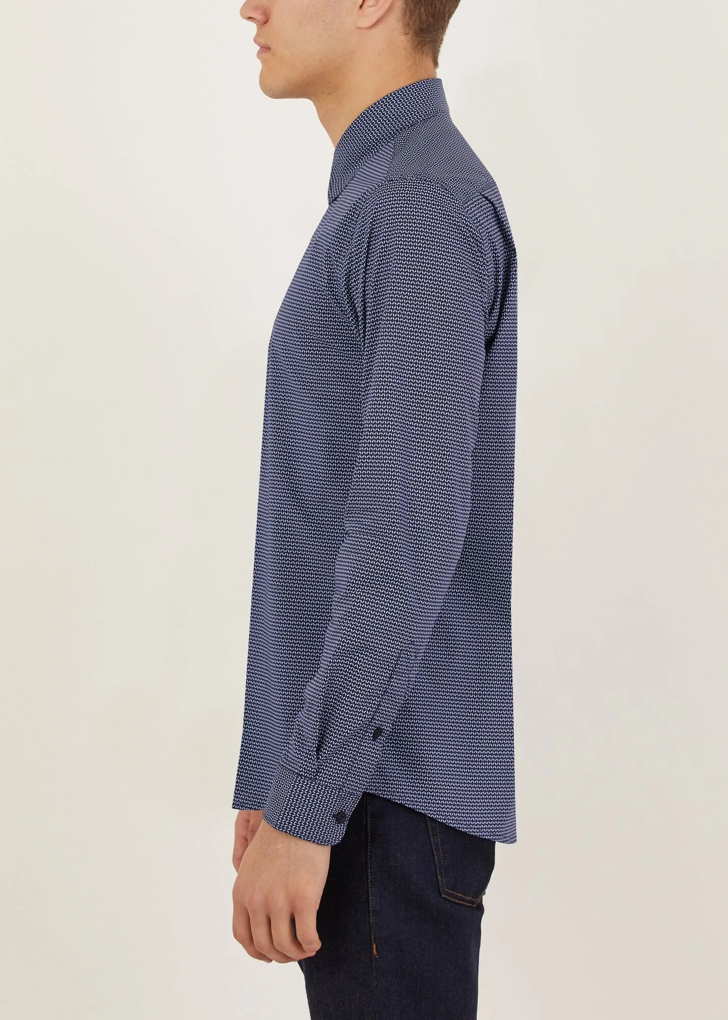 Parbury Long Sleeve Shirt - Navy