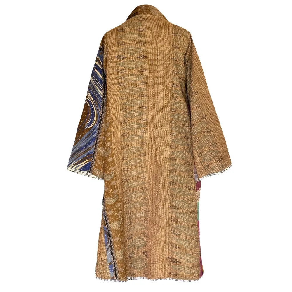 Petra Cotton Vintage Quilted Kantha Coat ONE OF KIND