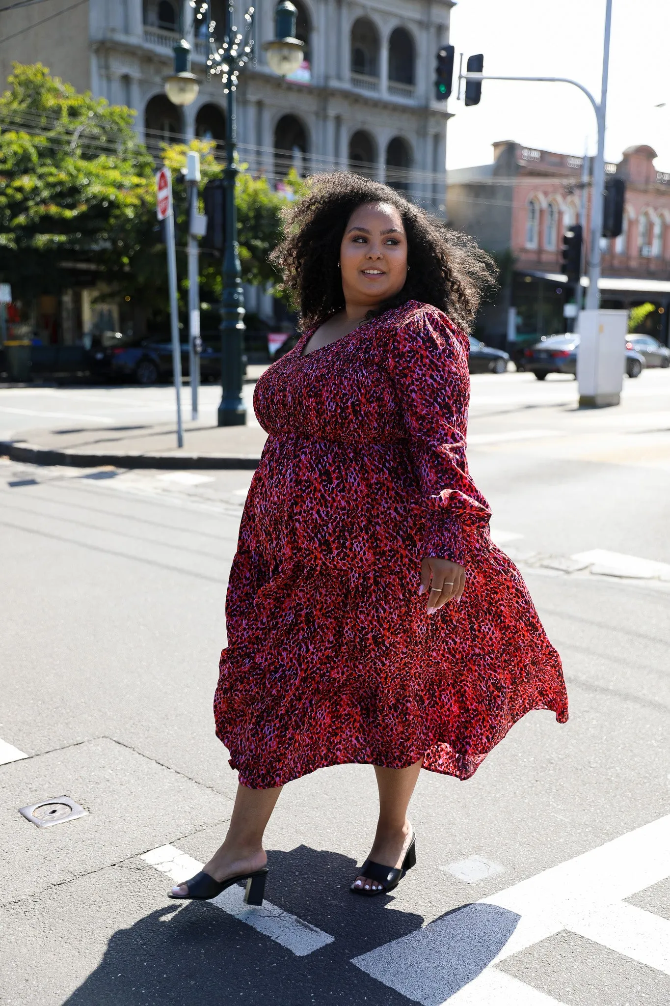 Phoenix Dress - Red Print