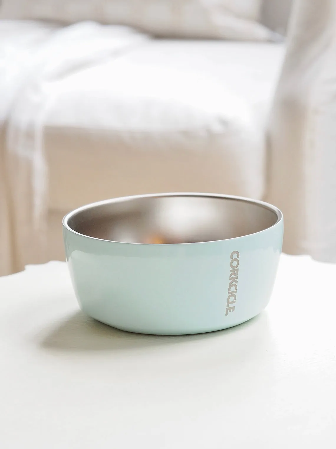 Powder Blue Dog Bowl