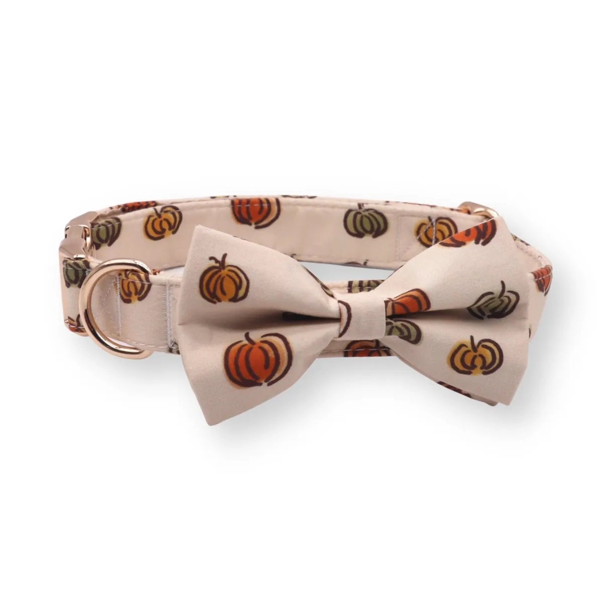 Pumpkin Bowtie Unbreakable Collar™ & Leash Set