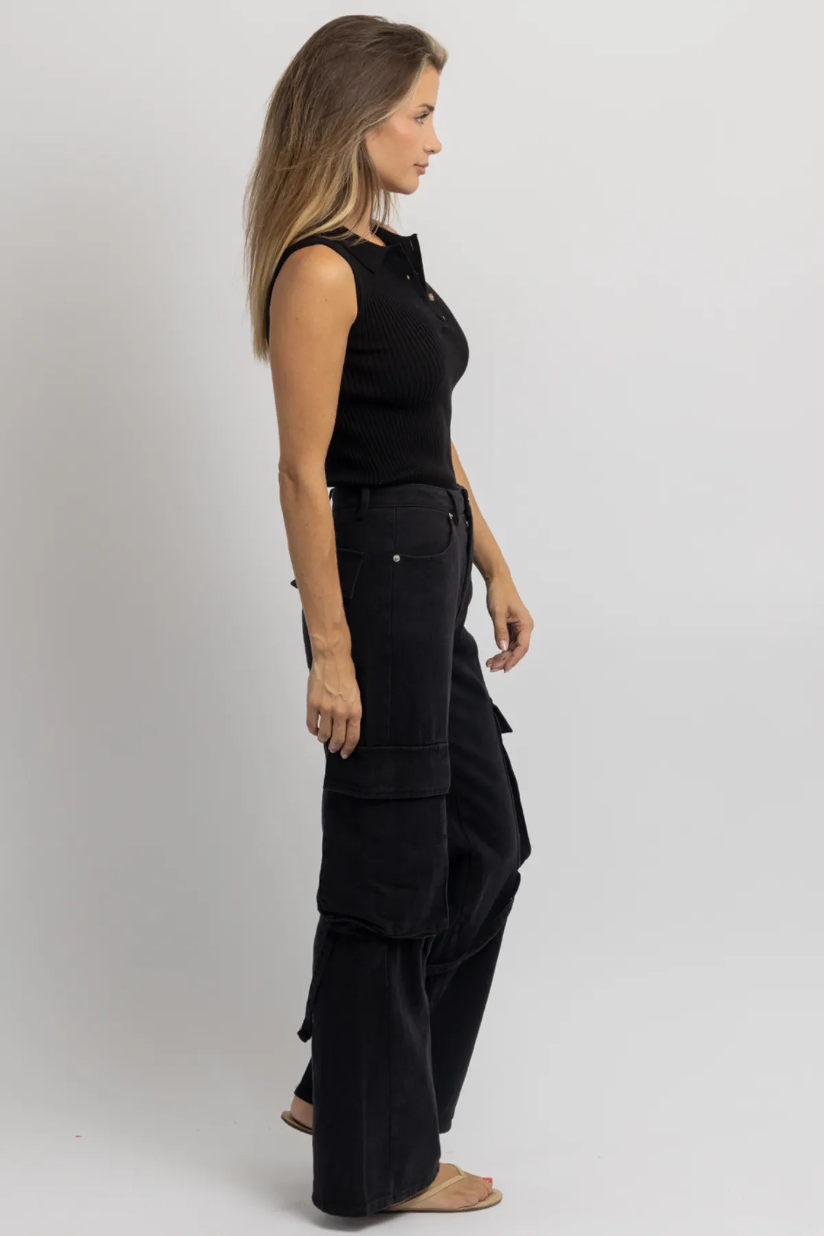 REVELRY BLACK CARGO DENIM PANT *BACK IN STOCK*