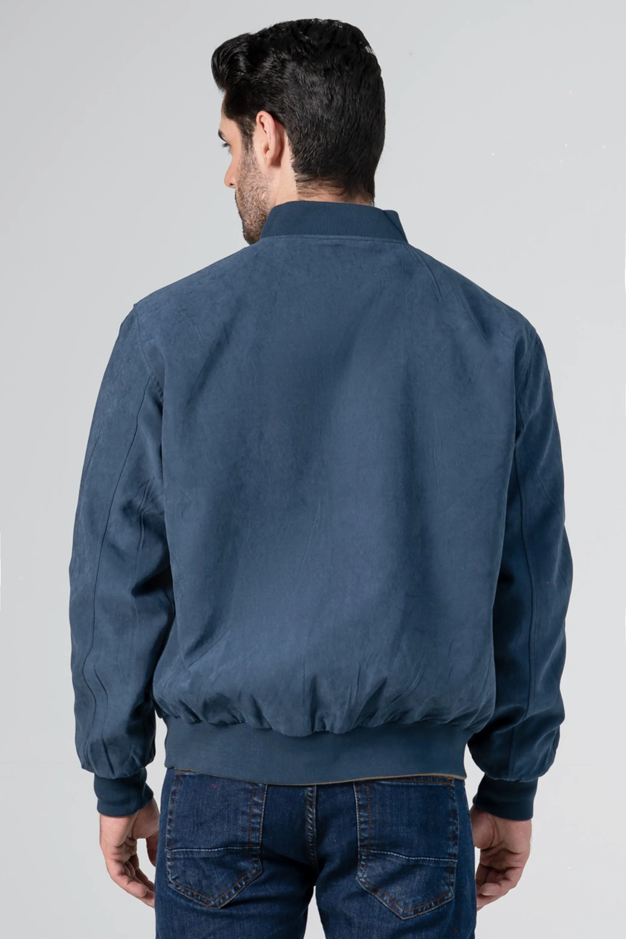 REVERSIBLE JACKET FULL SLEEVE NAVY OLIVE