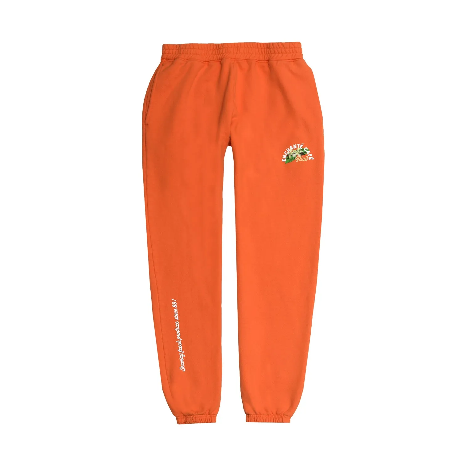 RIC3 Enchante Flower Sweatpants Coral Orange