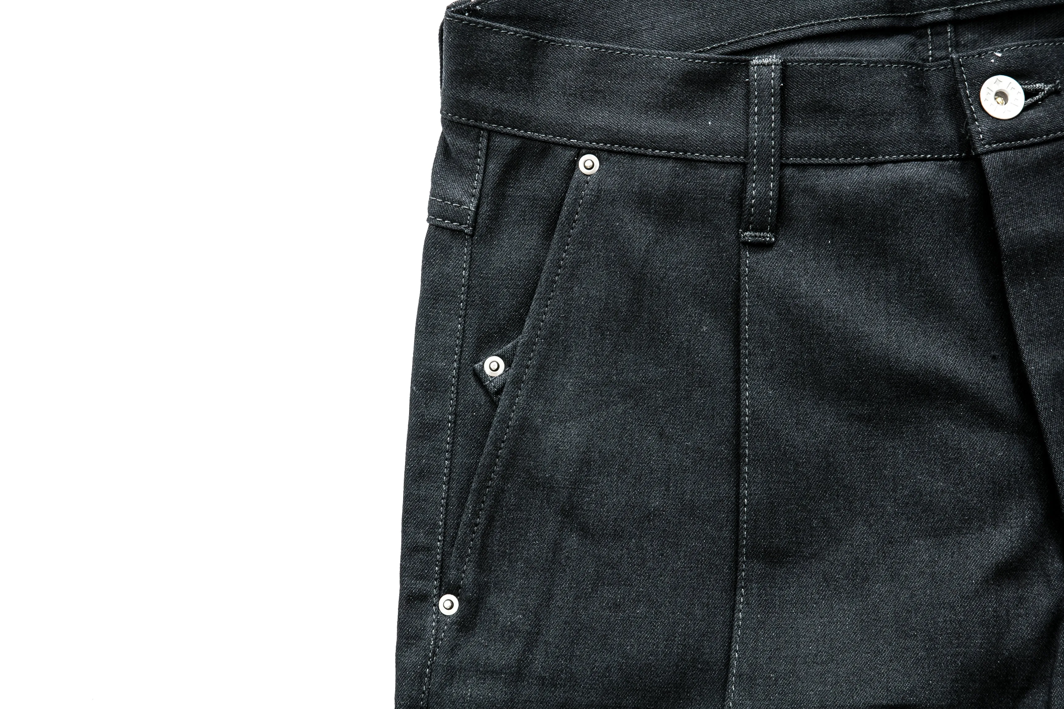 Robot-Boro Denim Slacks - Black