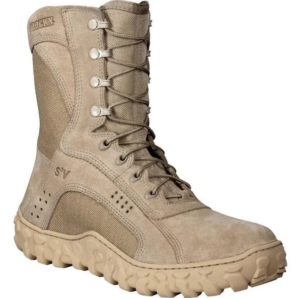 Rocky Men's 8" S2V Vented Military Duty Boot - Tan