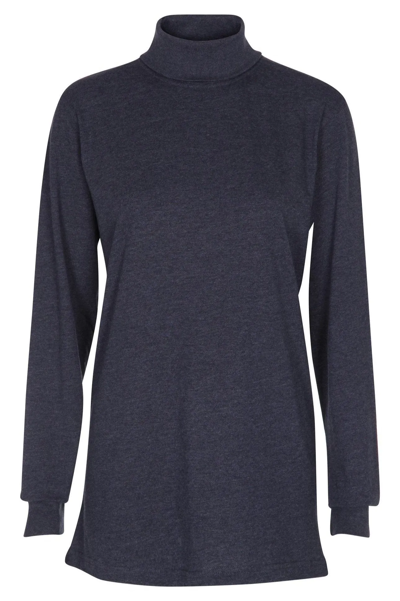 Rollneck jumper - Heather blue