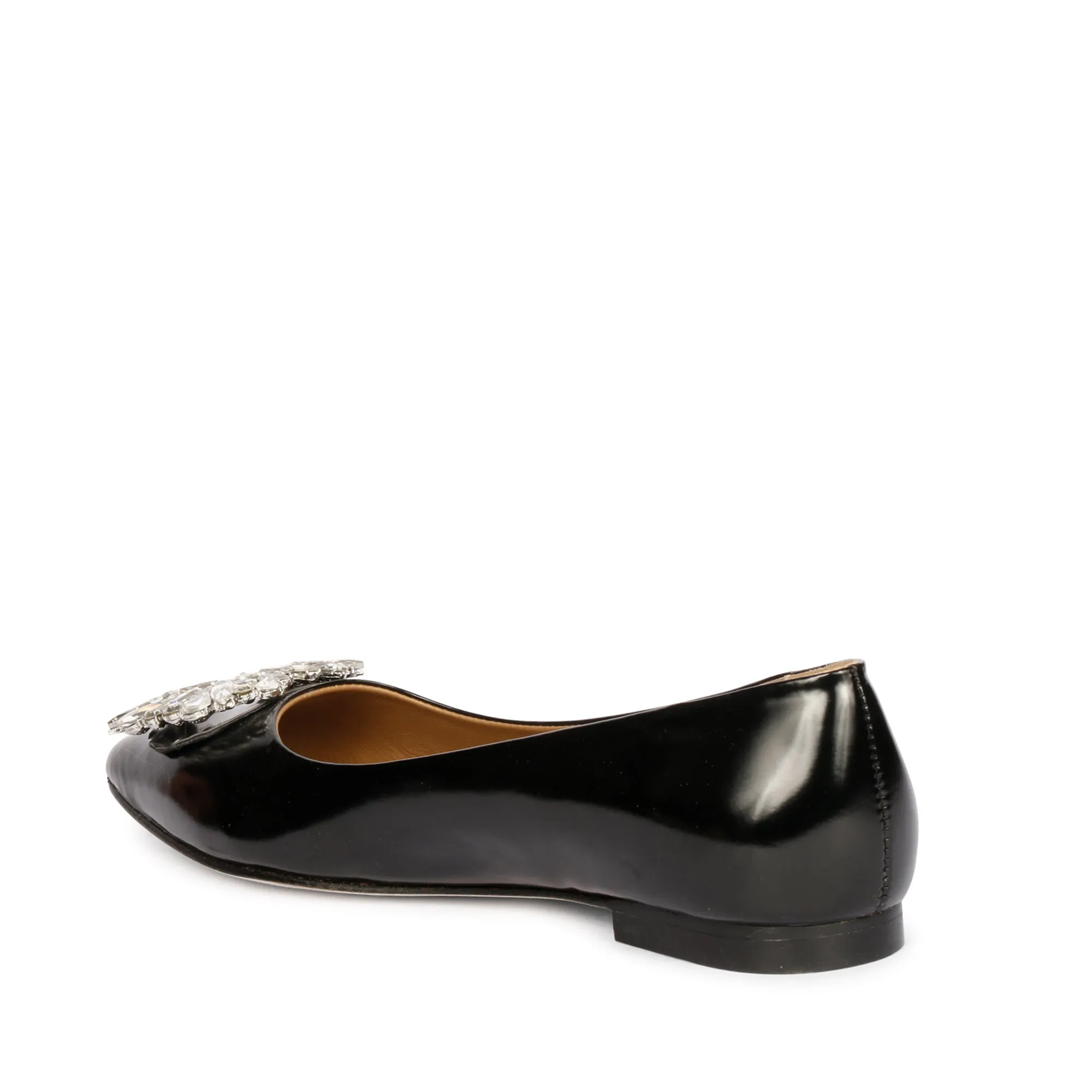 Saint Mabillia Black Leather Ballerinas