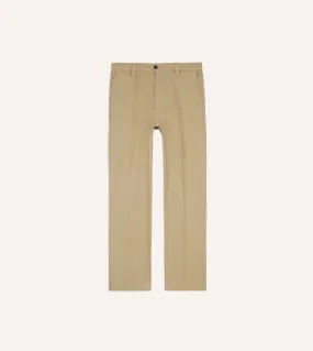 Sand Textured Cotton Flat Front Chino