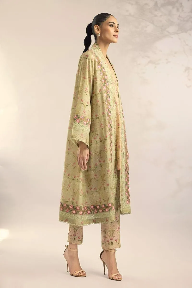 Sania Maskatiya - Roza - KHADDI SILK - Buttercream - 3 Piece