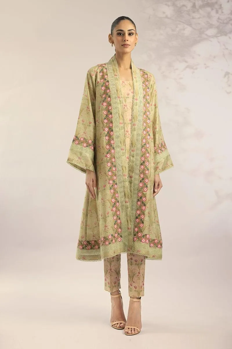 Sania Maskatiya - Roza - KHADDI SILK - Buttercream - 3 Piece