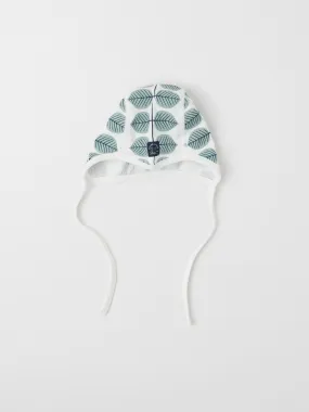 Scandi Leaf Print Baby Hat