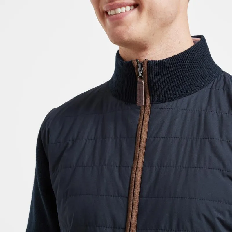 Schoffel Hybrid Mens Lambswool Jacket - Navy