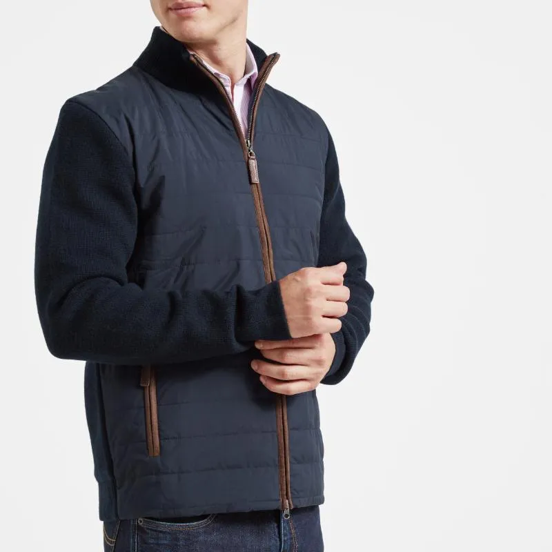 Schoffel Hybrid Mens Lambswool Jacket - Navy