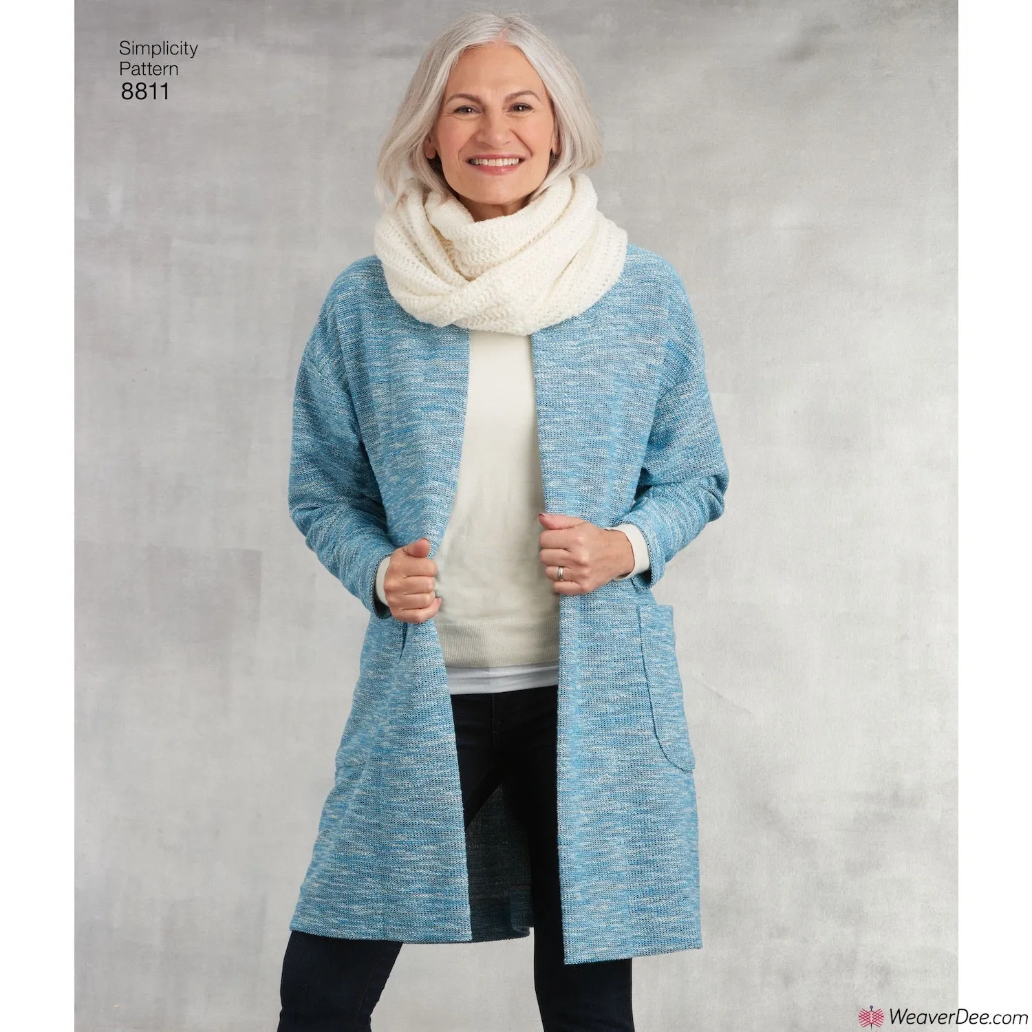 Simplicity Pattern S8811 Misses' Knit Sweater, Scarf & Headband