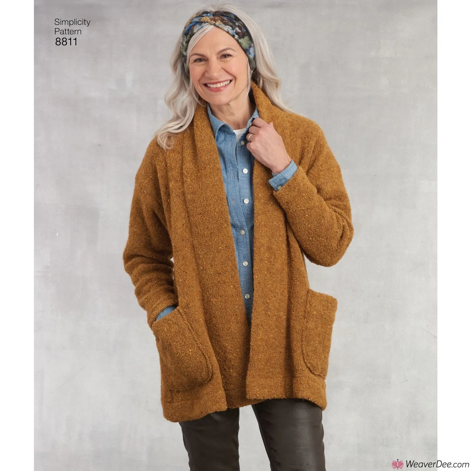 Simplicity Pattern S8811 Misses' Knit Sweater, Scarf & Headband