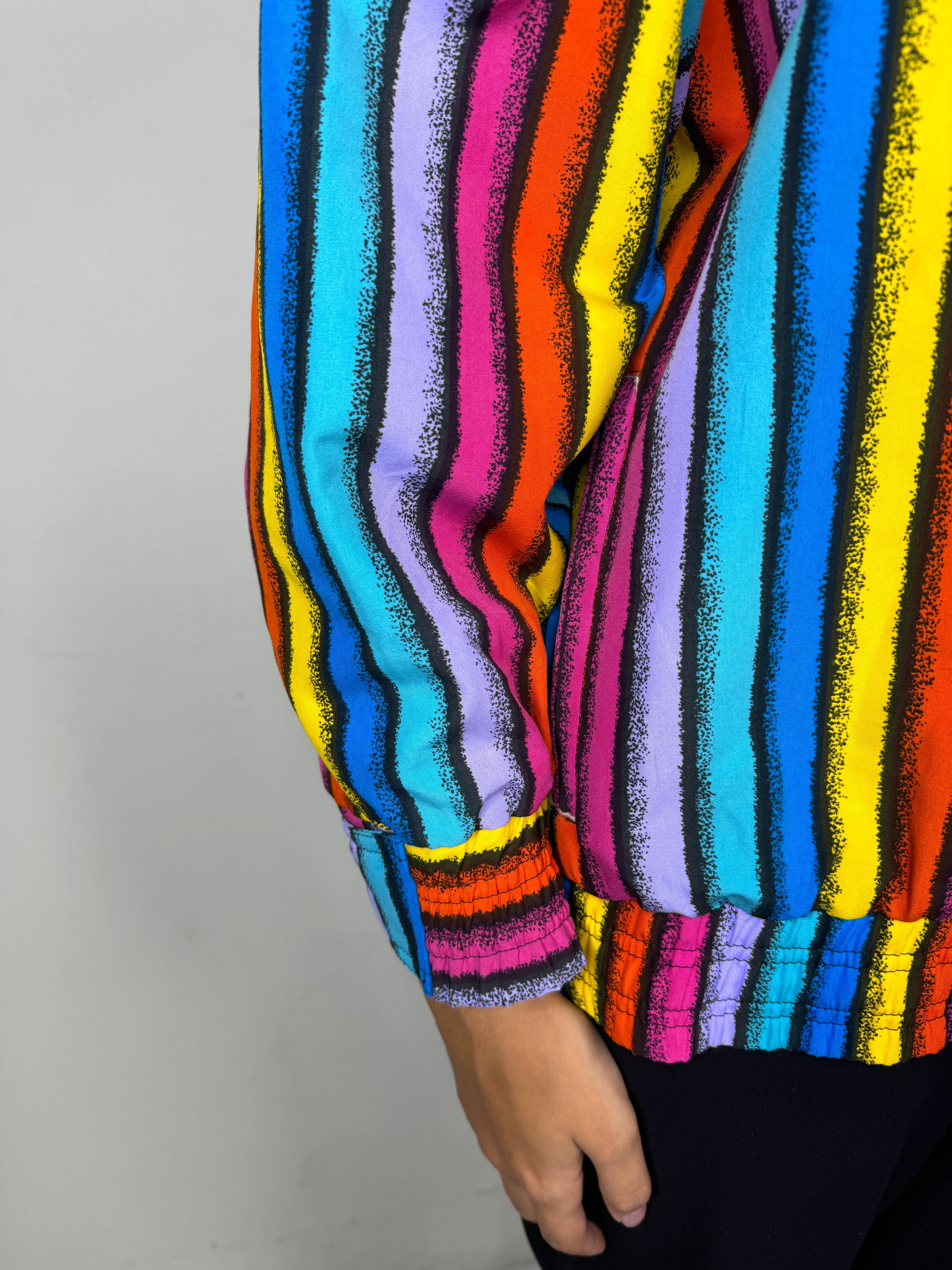 Skea, Multicolor Striped Ski Jacket 1990s