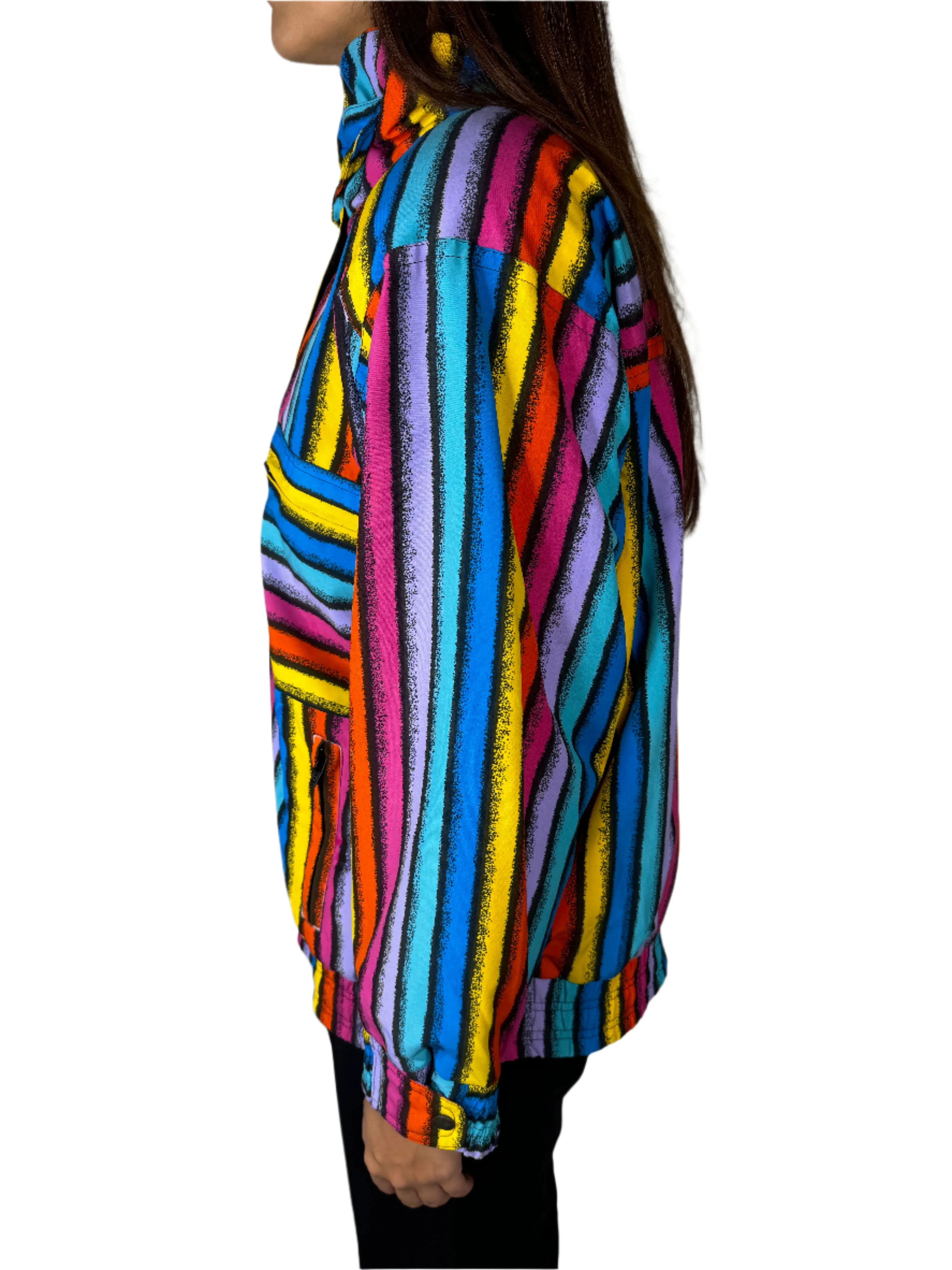 Skea, Multicolor Striped Ski Jacket 1990s