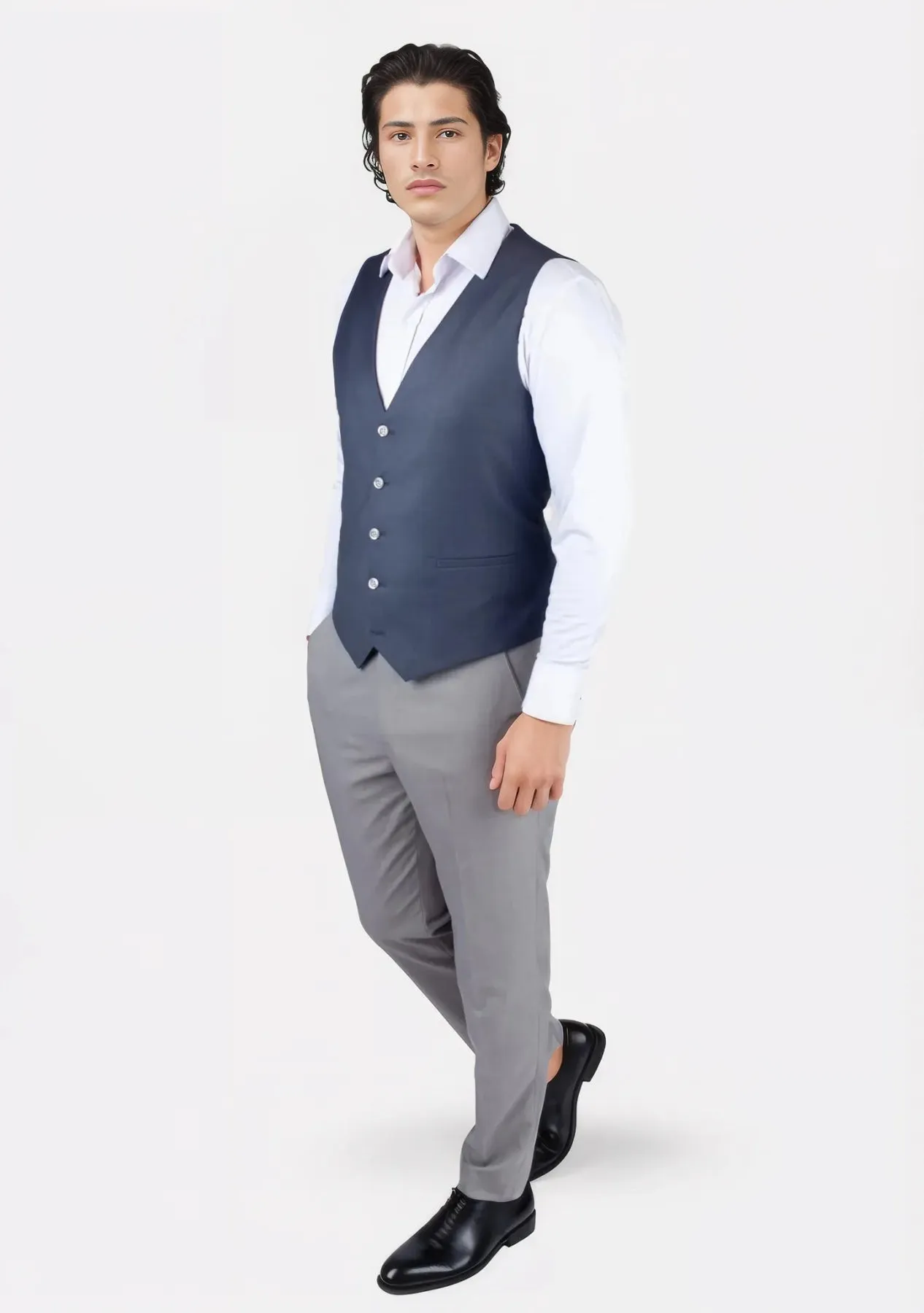 Slate Grey Twill Vest